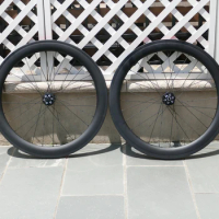 Ultra Light Wheel 60mm Full Carbon Road Cyclocross Bike Clincher Wheelset Disc Brake Quick Release Front QR / Rear QR 135mm