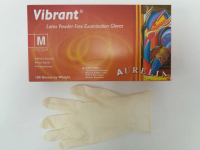 天醫健康 - Aurelia Vibrant® 無粉乳膠檢查手套100 隻裝 (M) box