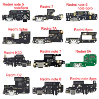 1pcs Charging Port Flex For Xiaomi Redmi note5 6 7 8 8pro 6A 7A Dock USB Charger Connector Flex For Redmi 5 8 6PLUS S2 K30