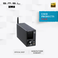 Used products SMSL AD18 HI-FI Audio Stereo Amp with Bluetooth 4.2 Supports Apt-X,USB DSP Full Digital Power Amp 2.1 for Speaker
