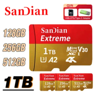 Original 1TB SD Memory Card 128GB SD/TF Flash Card 512GB Mini Sd Cards 256GB Flash Memory Card With Package Free SD Adapter
