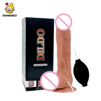 DopaMonkey dildo penis Squirting Dildos Suction Cup Simulation Ejaculating Dildo Adult Sex Toy Masturbator for Women Lesbian