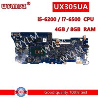 UX305UA With i5-6200/i7-6500CPU 4GB/8GB RAM Mainboard For Asus UX305U UX305UA U305U Laptop Motherboard Tested