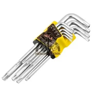 KUNCI L SEGI 6 / BINTANG PANJANG KUNCI L SET EXTRA LONG HEX FLAT KUNCI L TORX LUBANG K55 CHROME VANA