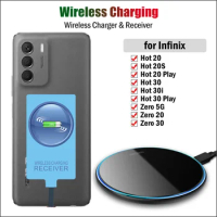 Wireless Charging for Infinix Hot 30 30i 20S 20 Play Zero 5G 20 30 X Pro Wireless Charger Pad + USB Type-C Receiver Adapters