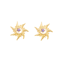 【Lotin 羅婷】魔法奇緣-黃金花的秘密 針式耳環(迪士尼、飾品、項鍊、魔法奇緣、鎖骨鍊)