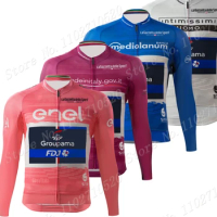 Team FDJ Cycling Jersey Giro 2023 Long Sleeve Tour De Italy Pink Clothing Road Bike Shirts Bicycle Tops MTB Uniform Ropa Maillot