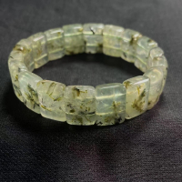 【佰財水晶珠寶】天然葡萄石和綠碧璽寬15mm手排