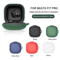 New Soild Color Silicone Earbuds Protective Case for Beats Fit Pro Portable Anti-drop Dustproof Headphone Charging Box Sleeve