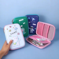 EVA 3D Pencil Box Pink Unicorn Icecream Cake Dinosaur Pen Case School Supplies Cute Stationery Bag Gift Pouch Holder Storage INS