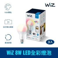 Philips 飛利浦 Wi-Fi WiZ 智慧照明 超值組 全彩燈泡3入(PW04N-3)