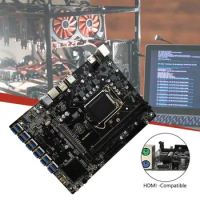 Mining Motherboard Multi Ports LGA1151 PCB B250C BTC 12P PCIe 1x to USB3.0 Cost Saving Mining Machine Mainboard for Miner