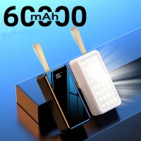 Power Bank 60000mAh  Fast Charging Portable Charger Powerbank External Battery Pack with Camping Light For Xiaomi Mi 9 iPhone