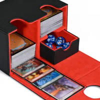Card Deck Box Organizer Holder Storage Hobbies for Commander Mtg Card Carrying Organiser Case Leather Card Deck Storage Box