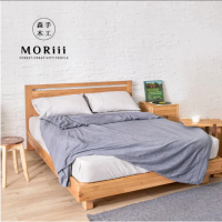 【MORiii 森手木工】麥田 雙人特大7尺白橡木實木床架