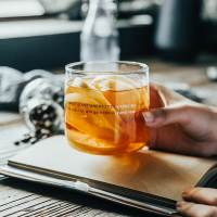 北歐創意玻璃杯子 透明加厚早餐杯飲料杯檸檬水杯 下午茶玻璃杯子