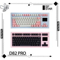 SP STAR D82 PRO Mechanical Keyboard Tri Mode Wireless Customized Hot Swap RGB Backlit Gasket Gaming 