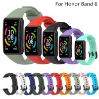 Sports Soft Silicone Sport Band Straps For Huawei Band 6 Pro / Honor Band 6 / Honor Band 7 Wristband Bracelet