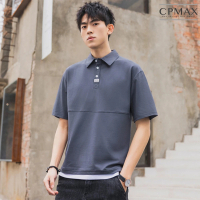 【CPMAX】韓系翻領寬鬆短袖T恤(男POLO 大尺碼POLO 短袖polo衫男 T201)
