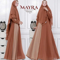 [M-5XL] Baju Gamis Seragam Ibu Pengajian Ceruty Babydoll Fashionable Modern Murah