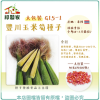 【綠藝家】大包裝G15-1.豐川玉米筍種子90克(約400顆)