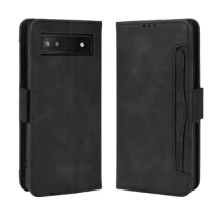 For Google Pixel 6A Case Cover Premium Leather Wallet Leather Flip Multi-card slot Cover For Google Pixel 6A Pixel6A Phone Case