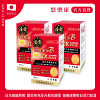 【日本富山】悠樂康金賞B群EX plus X3盒(90粒/盒;天然萃取穀維素、粉光蔘、大蒜、堅果、木耳、小麥胚芽)