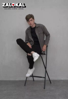 House of Cuff Jaket parka outer jaket pria semi parka warna Abuabu