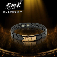 【KMK】《精密陶瓷 系列 CE01》磁鍺手鍊_黑色/手環/飾品(☆KMK鈦鍺精品☆)