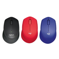 Logitech 羅技 M331 舒適靜音無線滑鼠(黑/紅/藍)
