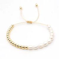 2021 Summer New Personality Design Sense Pearl Millet Bracelet Female Contracted Joker Small Pure and Fresh Natural Pearl String