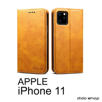 iPhone 11 (6.1吋) 簡約系列 小牛紋可插卡翻蓋手機皮套 (FS183)【預購】