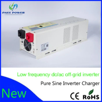 Free shipping 24v/48v low frequency 6000w air conditioner inverter, off grid pure sine wave inverter charger