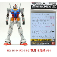 【鋼普拉】現貨 BANDAI 模型水貼紙 #84 RG 1/144 RX-78-2 初鋼 專用 鋼彈 水貼