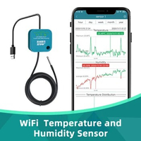 Wireless WiFi Temperature/Humidity/Dewpoint/VPD sensor Thermometer/Hygrometer monitor Refrigerator Freezer Fridge Alarm Alerts