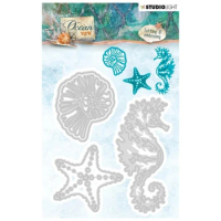 AliliArts Metal Cutting Dies Sea Horse Conch Starfis diy Scrapbooking Photo Album Decorative Embossing PaperCard Crafts Die 2020