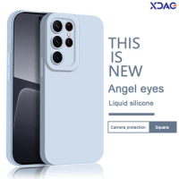 Straight Edge Angel Eye Case for Samsung Galaxy S22 Ultra S22Ultra 5G Soft Liquid Silicone Original Shockproof Luxury Back Cover