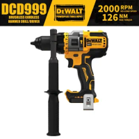 DEWALT DCD999 1/2in Brushless Cordless Hammer Drill Driver 20V Power Tools Hammer Impact Drill 2000RPM 38250BPM 126NM