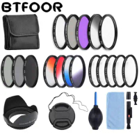 BTFOOR Close Up Gnd Uv Cpl Nd Filter 49 52 55 58 67 72 77 82 Mm for Camera Canon Lens Eos M50 600d Nikon D3200 D5600 Sony A6000