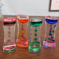 Creative Mixed Color Liquid Hourglasses Oil Drop Ladder Water Hourglass Motion Bubbler Timer Pressure Reducing Gift Table Decor