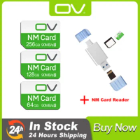 OV NM Card 256 GB 128GB 64GB Nano Memory SD Cards for Huawei P30 P40 P50 Mate 30 Pro RS Nova Honor NM TF USB Type C Card Reader