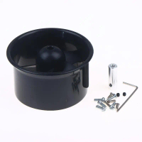 Kipas saluran udara 64 mm, 5 bilah, tanpa motor, untuk pesawat jet RC EDF, alat pemasangan bahagian