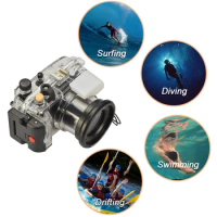 MEIKON 130ft/40m Waterproof Underwater Housing Camera Diving Case For Sony RX100 I MI DSC-RX100 RX100 Camera Bag Case Cover