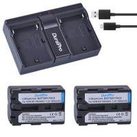 Durapro 2 x For Sony NP-FM500H FM500H Camera Bateria + USB Dual Charger For Sony A57 A65 A77 A99 A350 A550 A580 A900 Battery
