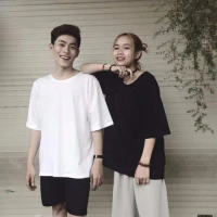 Áo phông trơn cotton co dãn, áo thun trơn đơn giản, áo thun trắng đen trơn basic, áo trơn Beoshop