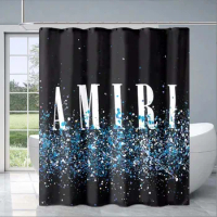 Brand A-Amiri Exquisite Shower Curtain Fashionable Decorative Gift for Adult Children's Bathroom Waterproof and Mildew-proof