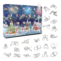 Metal Puzzle Toy Advent Calendar Kit 24 Days Christmas Advent Calendar Christmas Gift For Kids Teens Countdown Calendar 2023