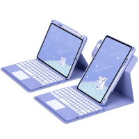 Cover For iPad Pro 11 Case 2024 M4 with Keyboard 360 Rotation Magnetic Tablet Case Funda For iPad Air 11 inch 2024 M2 Keyboard