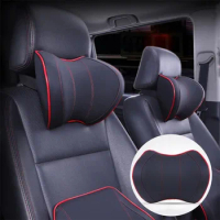 Car Neck Headrest Pillow Cushion Auto Seat Head Support Protector Automobiles Seat Neck Rest Memory Cotton For Office Backrest