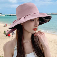 Sun Hat for Spring Travel Women Sun Hat for UV Protection in Summer Outdoor Sun Hat Big-brimmed Fisherman Hat